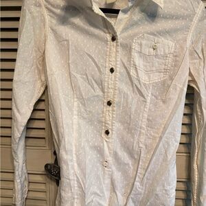Ruff Hewn White Casual Button Down Shirt